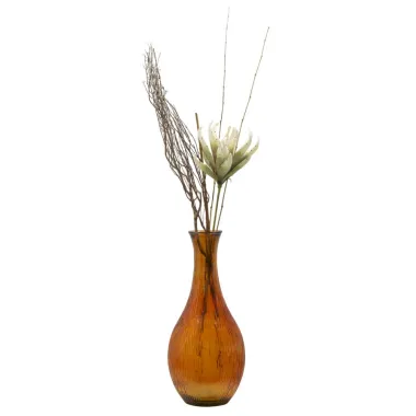 Wazon ze Szkła Recyklingowanego SLIM Pomarańczowy Ø 34x75 cm (WYPRODUKOWANY W HISZPANII)